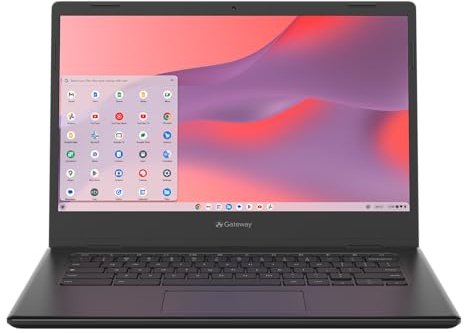 acer Gateway Chromebook 314 CBO314-1H-C476 Laptop | Intel Celeron N4500 | 14 Full HD (1920 x 1080) Display | 4GB LPDDR4X | 64GB eMMC | Wi-Fi 5 802.11ac | Chrome OS | Star Black
