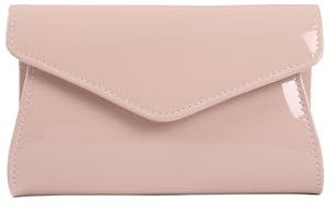 CORIOS Dam kvällsväska PU-läder clutch lyx kuvert klaff handledsväska elegant brudväska liten väska avtagbar kedja handväska för dansfest bröllop födelsedag kvällsfest, kaki, Large