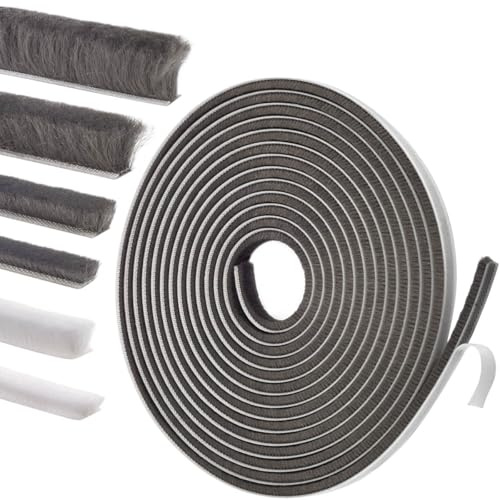 YOCCEK Self-Adhesive Weather Stripping Seal for Doors & Windows – Soundproof Insulation Gap Filler for Sliding, Exterior, Front, and Jamb Frames – 0.2 x 0.35 x 16.5 ft, Gray