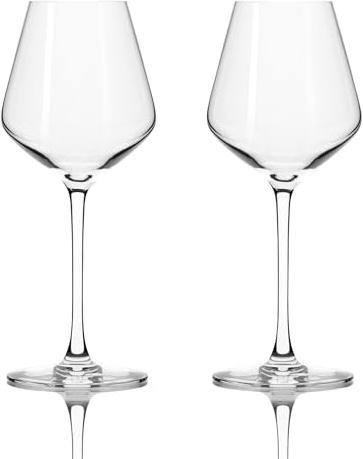 Cristal D'arques Ultime White Wine Glasses Set of 2-380ml Crystalline Glass, Elegant & Lightweight, Dishwasher Safe - Timeless French Design for Everyday Use