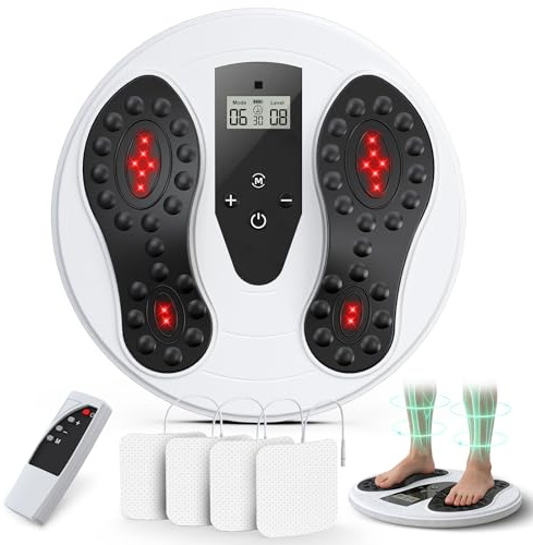 Durchblutungs-Stimulator Beine mit 660 + 850 NM Infrarot-Rotlichttherapie，Ems & 4 Tens Pads Elektrische Fußmassagegerät,Linderung Bei Chronischen Schmerzen,Neuropathien Und Durchblutungsstörungen