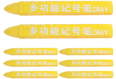 Mipcase 8pcs Yellow Wax Tire Marking Crayons for Rims and Tyres