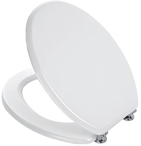 Copriwater Universale Standard Copri WC Copri Tavoletta in Legno Sedile copri water Bianco