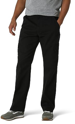 Wrangler Authentics Men's Classic Cargo Pant Black Twill 40W x 32L
