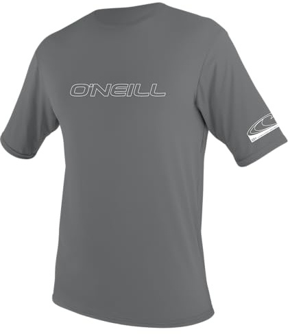 O'Neill Men's Basic Skins UPF 50+ Short Sleeve Sun Shirt,Smoke,Large