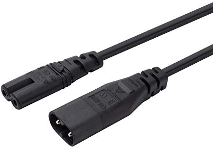 IEC 60320 C8-Stecker auf C7-Buchse, Stecker auf Buchse, Verlängerungsnetzteil, Hauptadapterkabel (1m)