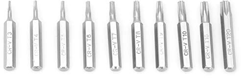 10 st 4 mm hexskaft korsskruvmejsel bits för enkel fastsättning, elektronisk reparation T3/T4/T5/T6/T7/T8/T9/T10/T15/T20 skruvmejsel set