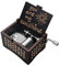 Jieddey Carillon in Legno,Carillon tu Sei Il Mio Sole Carillon Vintage Carillon Classico Regalo Carillon a Manovella di papà Bambino Bambina per Compleanno Natale Decorazione Domestica Noir
