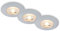 BRILONER Leuchten - 3er Set Einbauleuchten Decke LED, Einbaulampen ultraflach, Einbaustrahler Bad, Badeinbaustrahler IP65, Chrom-Matt, 90x25 mm (DxH), 7044-034