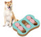 Relaxdays interaktives Intelligenzspielzeug für Hunde, Leckerli-Design, Futterspielzeug, Schnüffelspiel, türkis-rosa, 100% Faserplatte, 1 Stück