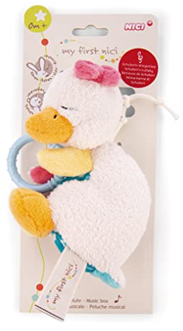 Speldosa MyFirstNICI gåsen Gilli 20cm beige- Gosig leksak och sömnhjälpmedel för spädbarn och småbarn från födseln – Perfekt för sängen, barnvagnen och vaggan