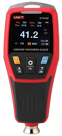 UT343E Lack-Beschichtungs-Dickenmessgerät, Auto-Lack-Tiefenmesser für Automobil-Lack-Dickenmessgerät mit USB-Daten