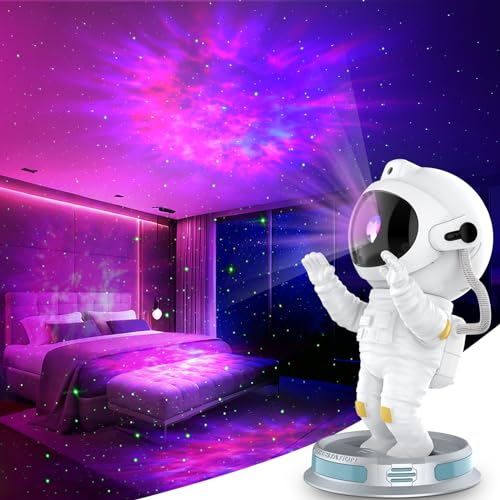 Recsg LED Proiettore Cielo Stellato Astronauta - Galassia Luce con Telecomando e Timer, Smart Star Bianco per Bambini e Adulti