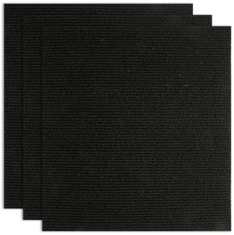 ZOFUN 30 Pcs Carpet Tiles Black 30 x 30 cm | Self Adhesive Carpet Tiles Anti-Slip Easy Peel and Stick Hard Wearing for Bedroom Living Room Office