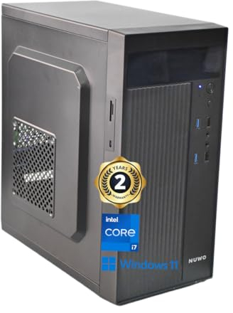 Pc Fisso i7 intel core Cpu fino a 4.00ghz, 32gb Ram, Ssd M.2 da 1TB, Wifi Incluso, Windows 11 Pro, Office 2019, Computer PC Desktop completo per ufficio,casa pronto all'uso