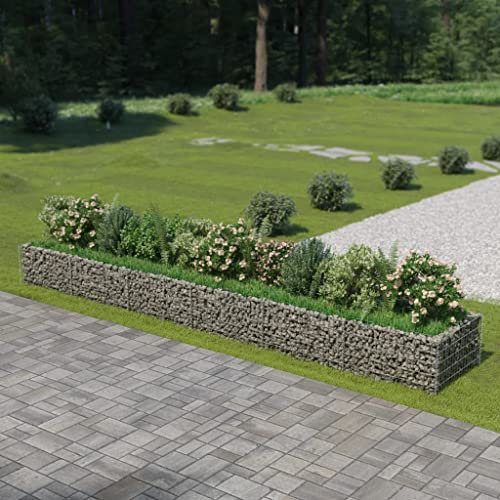 DIGBYS Gabion - Bancal elevado (acero galvanizado, 540 x 90 x 50 cm)
