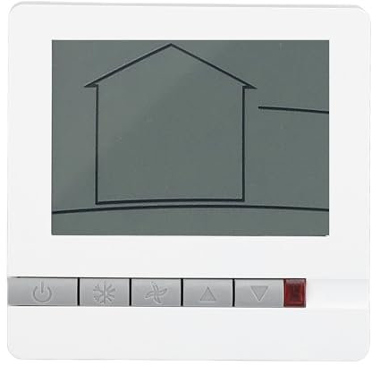 Termostato digitale intelligente, schermo LCD, ventola brushless, termostato smart home, regolatore di temperatura per riscaldamento ambiente
