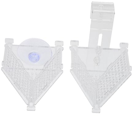 VILLFUL 2pcs Aquarium Feeder Acrylic Bait Holders Fish Food Container for Blood Worms