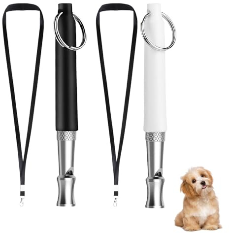 VILITI 2 Pack Dog Whistle,Dog Whistles for Recall,Silent Dog Whistle, Adjustable Frequency High Pitch Dog Training Whistle for Recall,Distance Dog Whistle to Stop Barking