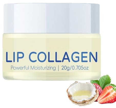 Masque de nuit aux peptides de collagène pour les lèvres sèches, craquelées, rétrécies et vieillies, repulpantes, lissantes