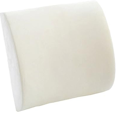 SOLUSTRE Cuscino Lombare Memory Foam Supporto Schiena e Vita Bianco Comfort Ergonomico Per Auto, Aereo, Ufficio e Casa