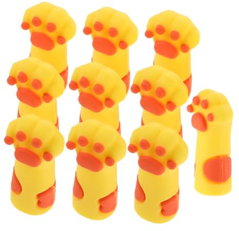 HONMEET 10 Fundas Para Tijeras De Cutículas Protectores De Uñas Con Forma De Pata De Gato Pinzas De Silicona Protectores Para Tijeras De Cutículas