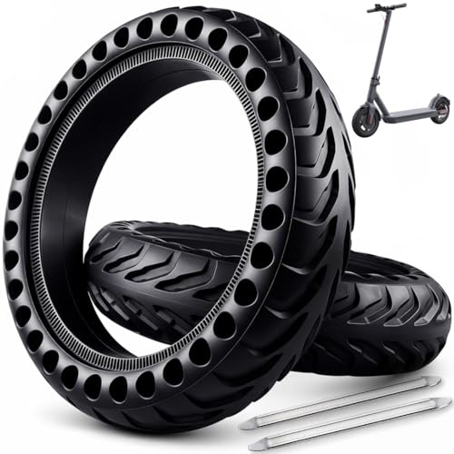 unycos - Ruedas para Patinete Eléctrico【8,5 Pulgadas】Neumáticos de Reemplazo con 2 Palancas, Repuesto Antipinchazos de Scooter sin Cámara de Aire para Monopatín Xiaomi M365/M365 Pro/M365 Pro2 (Negro)