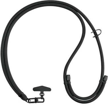 MORSUNBELA Mobiltelefonkedja Universellt Mobiltelefonband för Upphängning Justerbar 40–160 cm Phone Strap Telefonrem Mobilkedja Phone Lanyard Crossbody Telefonhalsband Svart