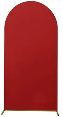Bröllopsbågsöverdrag bakgrundsduk med båge för bröllopsdekoration, mycket elastisk, för födelsedagsfester, ceremonier och banketter (röd, 240 x 140 cm)
