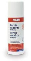 TITAN - Vernis brillant en spray pour peintures à l'huile ou à l'acrylique, 400 ml