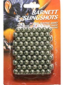 Barnett Stainless Steel Slingshot Ammo Slingshots, Hunting Quality, 38 Caliber, 140 Count,Silver