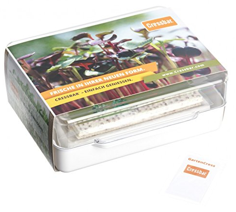 Cressbar® Starterkit weiß - 3 Cressbar Kresseschalen mit 24 Cresspads aus Gartenkresse, Radieschen, Rucola, Senf