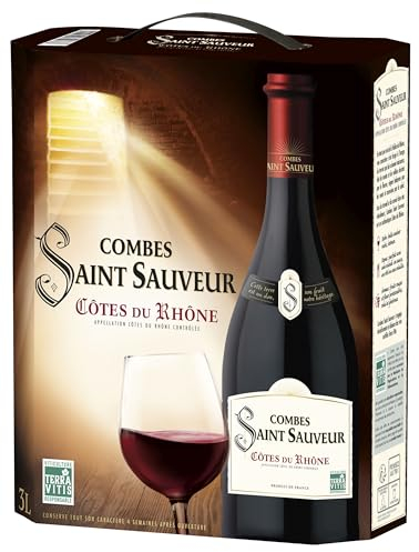COMBES SAINT SAUVEUR - Vin Rouge - AOP Côtes Du Rhône - Bag In Box (BiB) - Terra Vitis - Rouge - 3000 ml