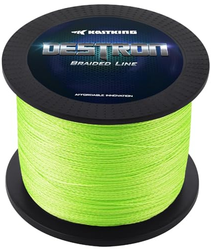 KastKing Destron Braided Fishing Line, Grass Green , 150 yds-6lb-0.11mm