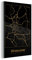MuchoWow Glasbild Glasfoto Wandbild Bilder Deko 20x30 cm Karte - Düsseldorf - Gold - Schwarz