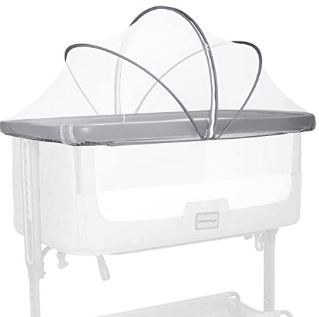 Beberoad Zanzariere per Culla Fianco Letto/Lettino Co-Sleeping/Culletta portatile neonato, Protezione Insetti per Neonati/Bambini,Facile Da Montare(Bianco,96X55cm)