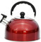 Gonetre - Bollitore da tè con fischio, teiera acciaio inox 3 litri, bollitore acqua con manico, resistente, per campeggio, escursioni, cucina, barbecue, festival (viola)