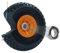 TRUTZHOLM Sackkarrenrad 260x85mm Vollgummi 3.00-4 PU Ersatzrad für Sackkarre mit Kunststofffelge (Orange, versetzte 60 mm Nabe)