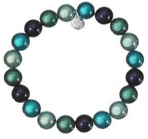 Leslii Reflective Pearls Perlen-Armband Magic 3D-Effekt (Petrol Multi Ø 10mm)