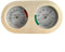 Holz Sauna Thermo-Hygrometer, 2 in 1 Sauna Thermometer und Hygrometer, Rund Holz Thermo-Hygrometer, für Dampfbad Saunaraum