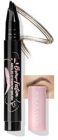 Anglicolor Matita Sopracciglia Naturale,Penna Sopracciglia Facile Da Usare,Pennello Sopracciglia Ad Asciugatura Rapida,Tratto Simile A Quello Dei Capelli,24 Ore Di Durata (02tawny brown)