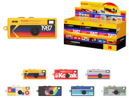KODAK Charmera Lot de 6 boîtes à clés pour appareil photo numérique Mini caméra numérique porte-clés vidéo 1.6MP micro SD débutants, pour débutants adolescents adultes.