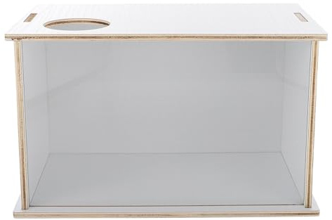 FRCOLOR Baño de Arena para Hámsters y Chinchillas Transparente Acrílico Cuadrado 25,2 X 15,2 X 14,5 Cm Diseño Visible para Ardillas y Animales Pequeños en Jaulas