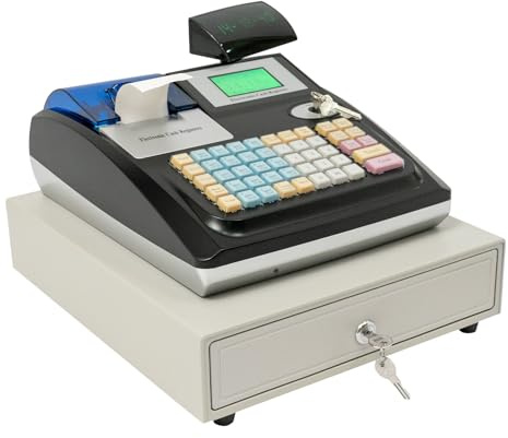 Caja registradora electrónica con 48 teclas, pantalla digital de 40W. Caja registradora electrónica para comercio minorista, hostelería y supermercado