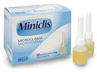 Sillín Miniclis Adulti, 12 microclismos de 9 g (Paquete de 1)