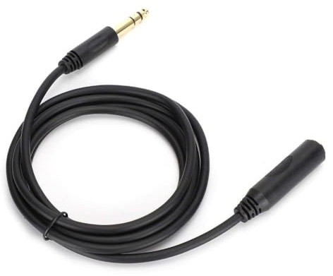 Dpofirs 6,35 mm Stereo-Audiokabel von Stecker zu Buchse, PVC-Audio-Verlängerungskabel für Hochleistungsübertragung, Audiokabel für Soundkarten, E-Gitarre, 6 m, 1,8 m, 4,5 m(4,5 m)