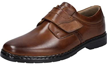Josef Seibel Homme Chaussures Basses avec Velcro Alastair 16, Monsieur Chaussures Basses,Largeur K (Extra-Large),Semelle intérieure Amovible,Marron (Cognac),41 EU / 7 UK