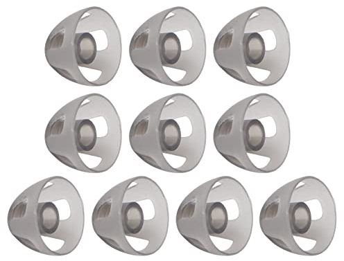 10 Stück Offener Dome/offenes Schirmchen aus Silikon für Hörgeräte, Ersatz Ohrstöpsel für ältere Menschen mit Hörbehinderungen(M)