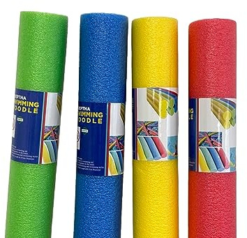 ADEPTNA Swimming Pool Noodle Float Aid Woggle Logs Noodles Water Flexible Swim Aid Aqua Aerobics Exercise Pool Noodle for Kids and Adults (BLUE)