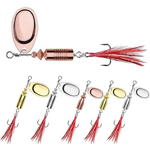 Spinner 6er Set I Forellen, Barsch, Hecht I 3x6g, 3x11g I Kunstköder Set I Kunstköder Set I Blinker Barschköder, Forellenangeln